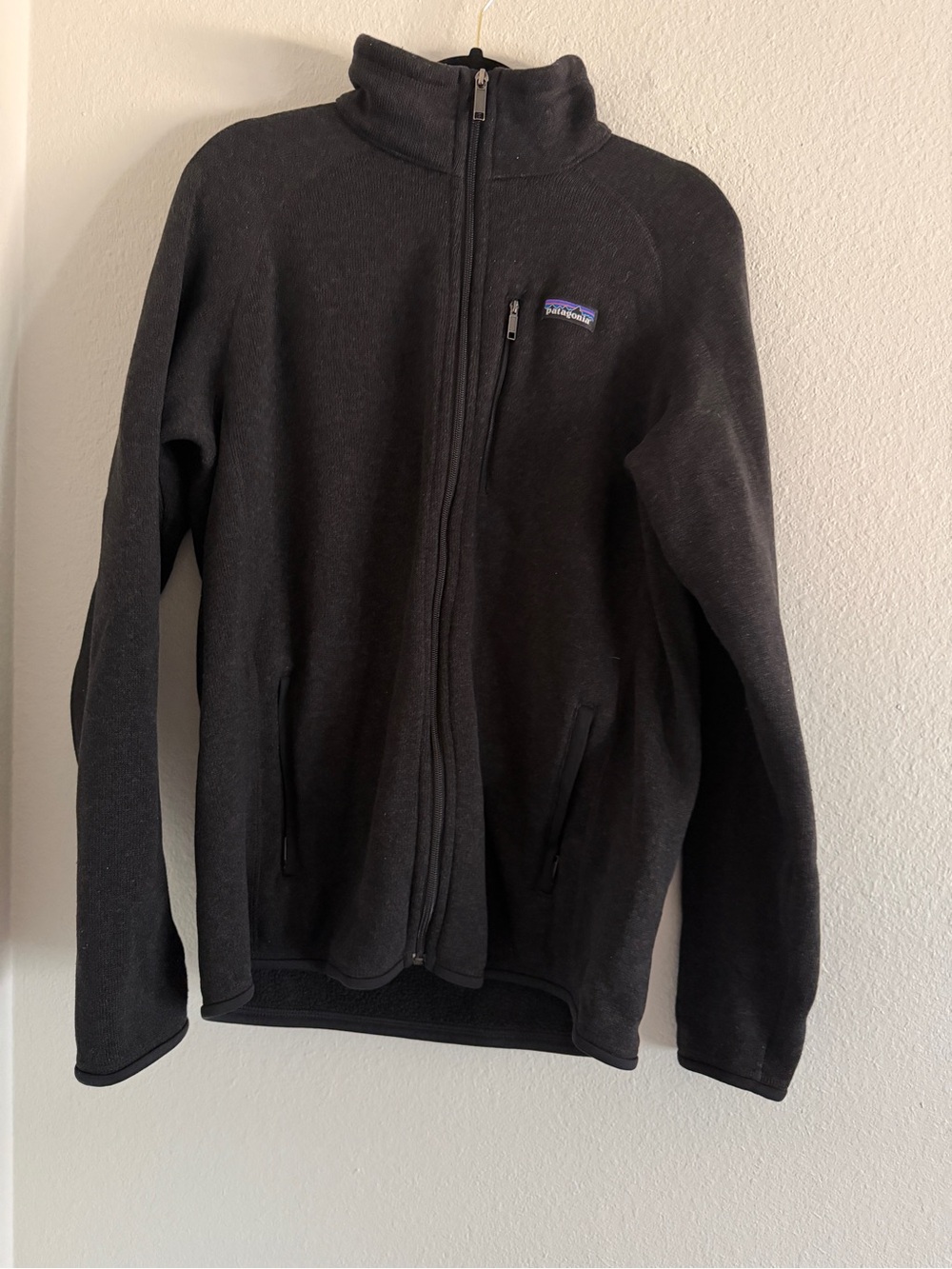 Patagonia Women's Black Better Sweater Jacket Full Zip Pockets Large Outdoor